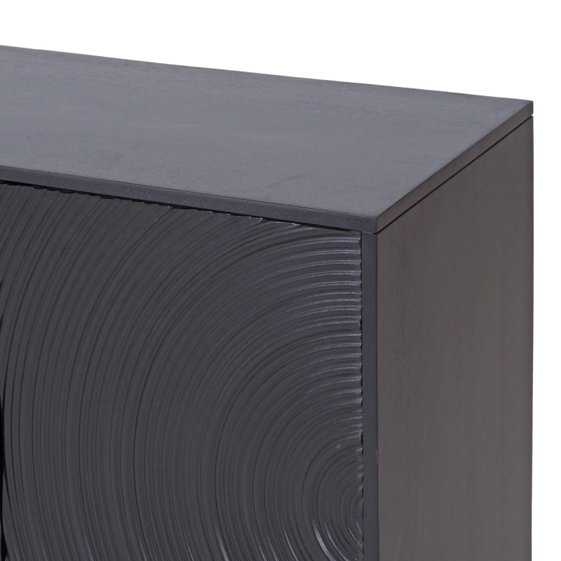 Modern design dressoir van zwart massief mangohout - 85 cm - Radian