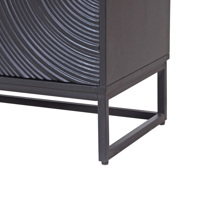 Modern design dressoir van zwart massief mangohout - 85 cm - Radian