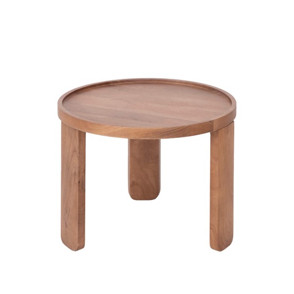 Set van 2 ronde nesttafels van massief hout - Plano