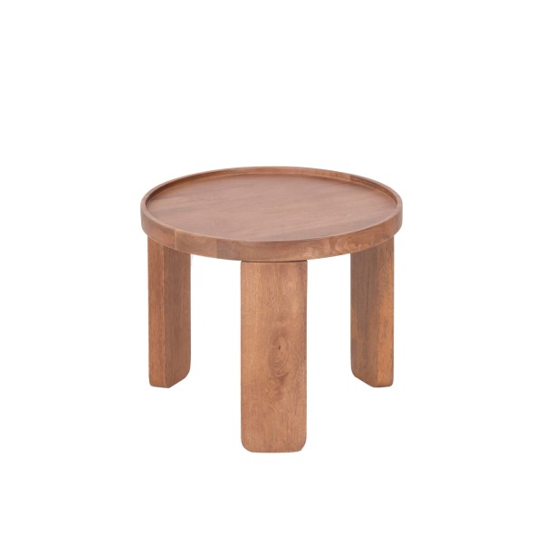 Set van 2 ronde nesttafels van massief hout - Plano