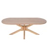 Ovale eettafel van massief hout met Mikado-onderstel 220 cm - Ivar