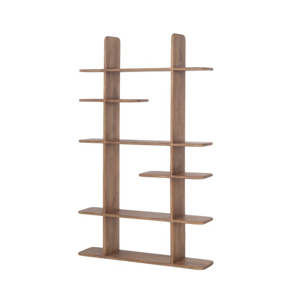 Design boekenkast van naturel massief hout 125 cm - Varda