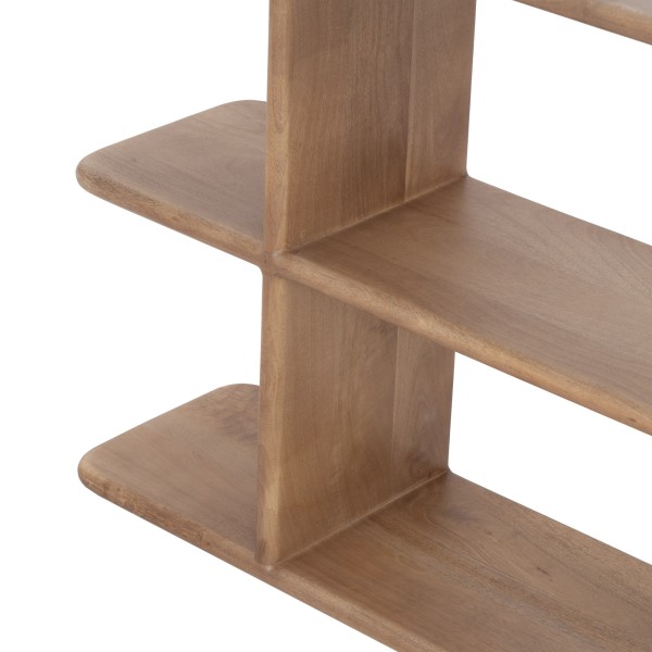 Design boekenkast van naturel massief hout 170 cm - Varda
