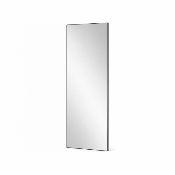 Rechthoekige wandspiegel met zwart frame 50 x 150 cm