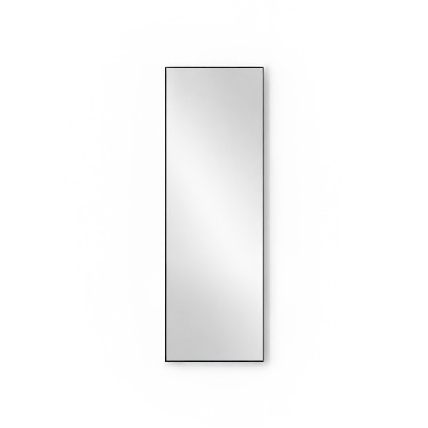 Rechthoekige wandspiegel met zwart frame 50 x 150 cm