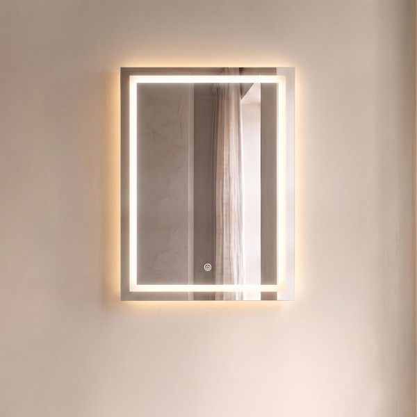 Badkamerspiegel met LED-verlichting 60 x 80 cm