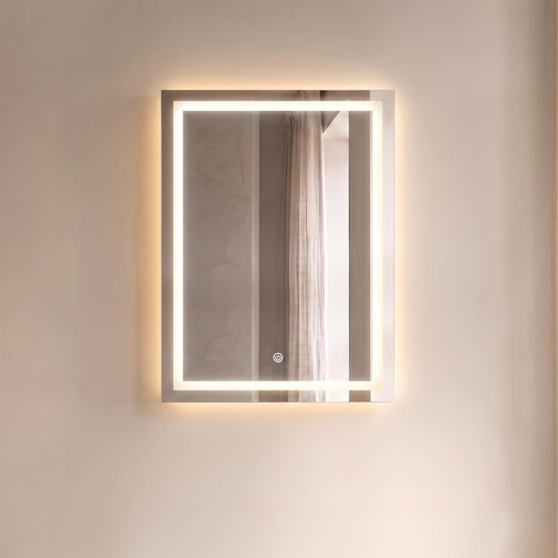 Badkamerspiegel met LED-verlichting 60 x 80 cm