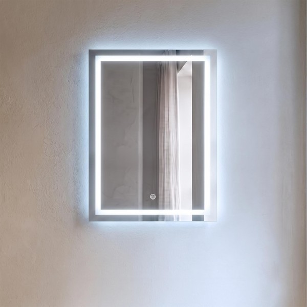 Badkamerspiegel met LED-verlichting 60 x 80 cm