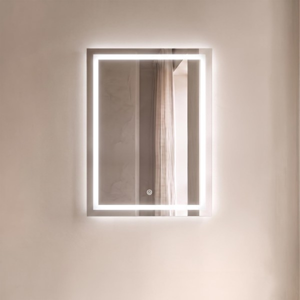 Badkamerspiegel met LED-verlichting 60 x 80 cm