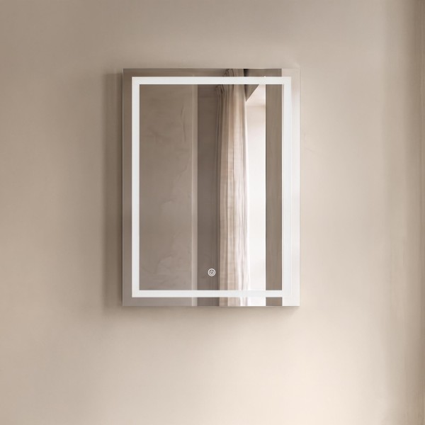 Badkamerspiegel met LED-verlichting 60 x 80 cm