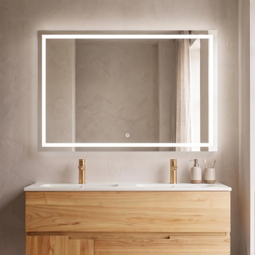 Grote badkamerspiegel met LED-verlichting 120 x 80 cm