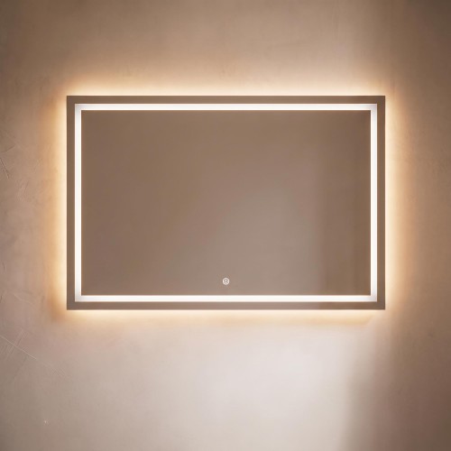 Grote badkamerspiegel met LED-verlichting 120 x 80 cm