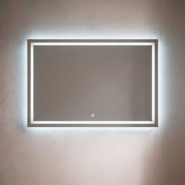 Grote badkamerspiegel met LED-verlichting 120 x 80 cm