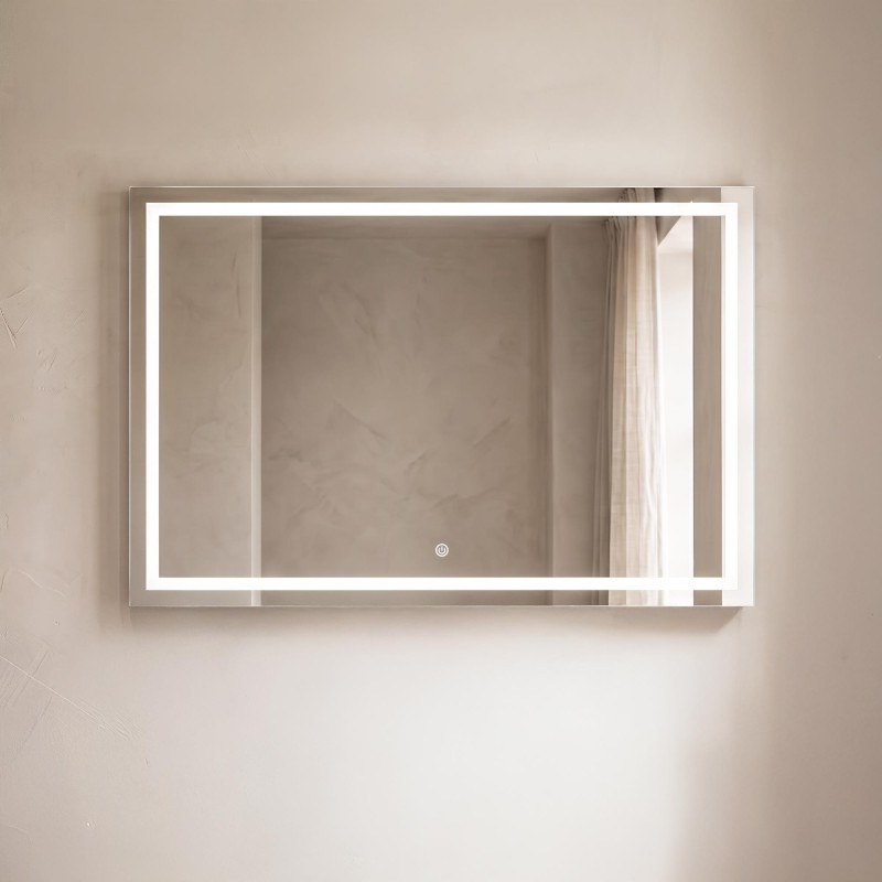 Grote badkamerspiegel met LED-verlichting 120 x 80 cm