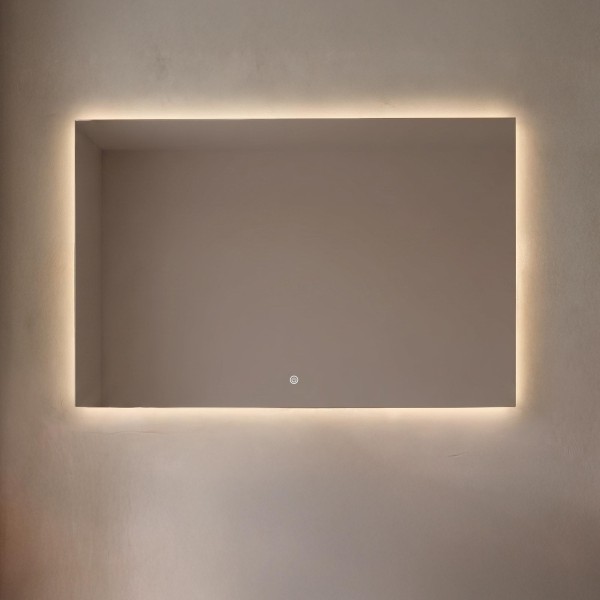 Grote badkamerspiegel met LED-verlichting 120 x 80 cm