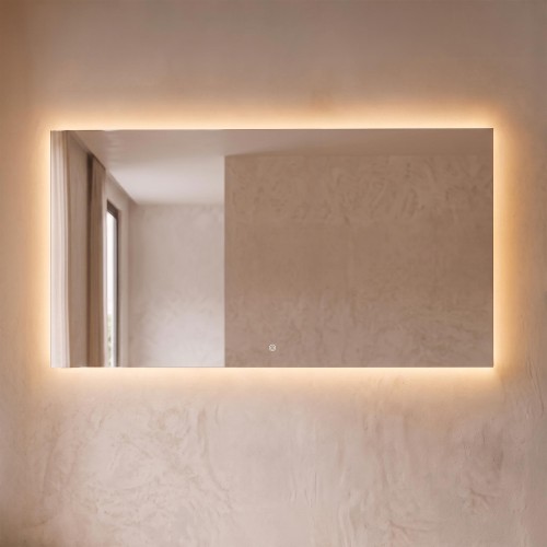 Grote badkamerspiegel met LED-verlichting 150 x 80 cm