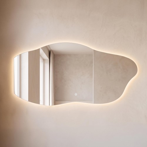 Organische badkamerspiegel met LED-verlichting 120 x 60 cm
