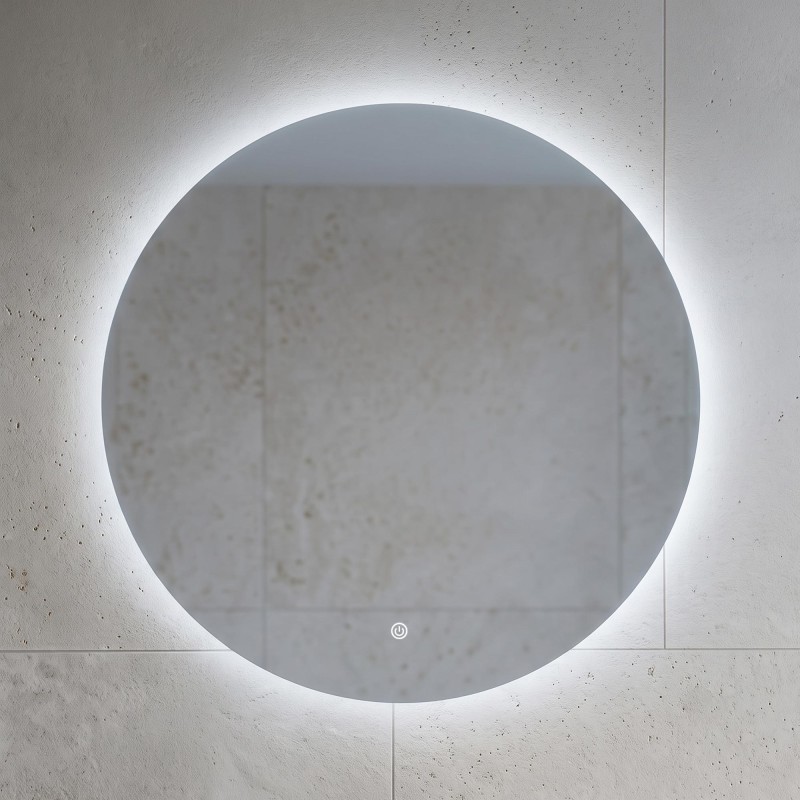Grote ronde badkamerspiegel met LED-verlichting 80 cm