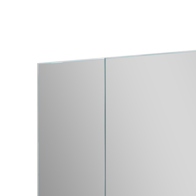Badkamerkast met driedelige spiegel en LED-verlichting 120 x 75 cm