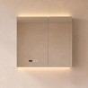 Badkamerkast met spiegel en LED-verlichting 80 x 75 cm