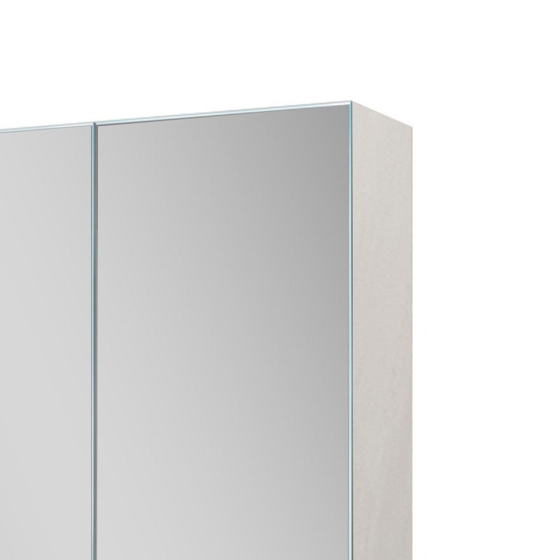 Badkamerkast met spiegel en LED-verlichting 80 x 75 cm