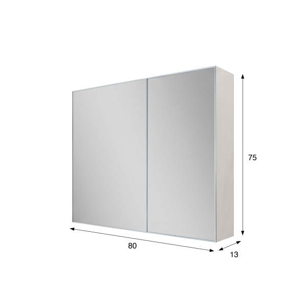 Badkamerkast met spiegel 80 x 75 cm