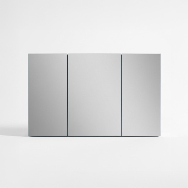 Badkamerkast met driedelige spiegel 120 x 75 cm