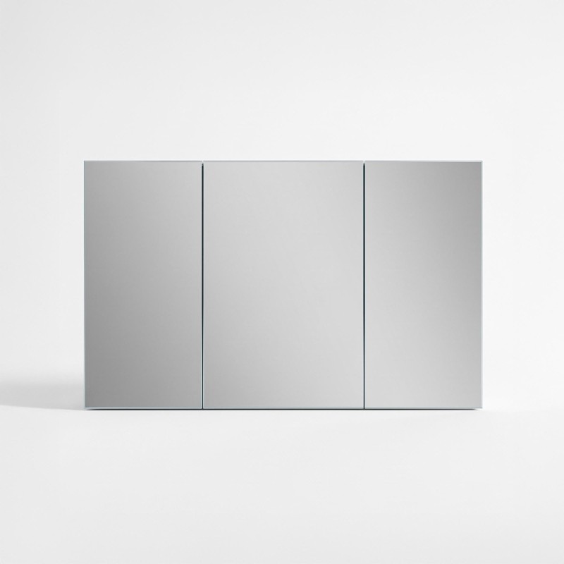 Badkamerkast met driedelige spiegel 120 x 75 cm
