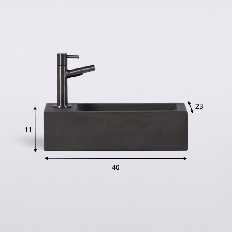 Kleine betonnen wandwastafel voor toilet - Core