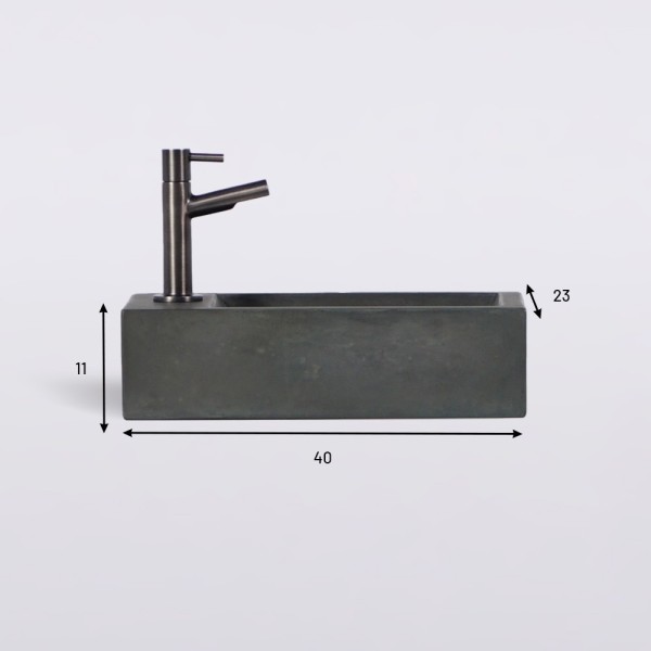Kleine betonnen wandwastafel voor toilet - Core