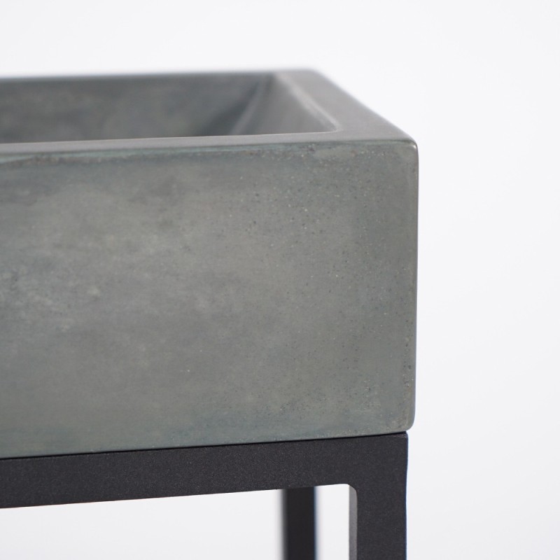 Handwasbak met handdoekrek en betonnen waskom - Core