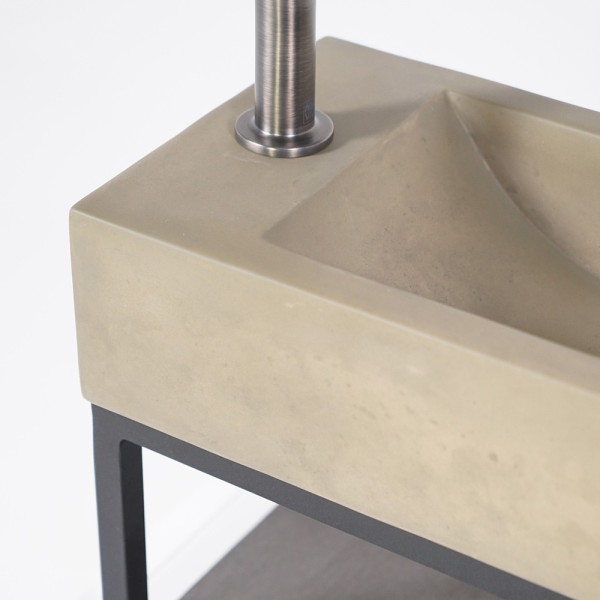 Handwasbak met handdoekrek en betonnen waskom - Core