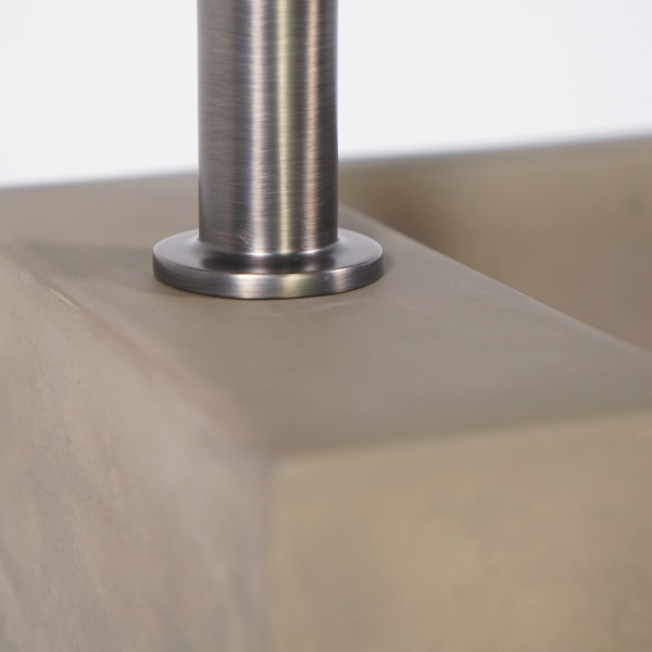 Handwasbak met handdoekrek en betonnen waskom - Core