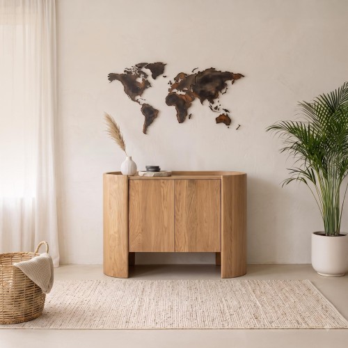 Dressoir in massief eikenhout met 2 deuren 110 cm - Lago