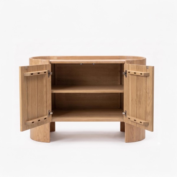 Dressoir in massief eikenhout met 2 deuren 110 cm - Lago