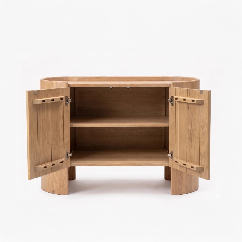 Dressoir in massief eikenhout met 2 deuren 110 cm - Lago