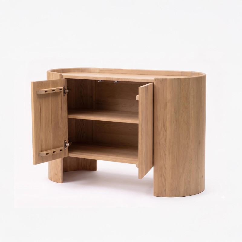 Dressoir in massief eikenhout met 2 deuren 110 cm - Lago