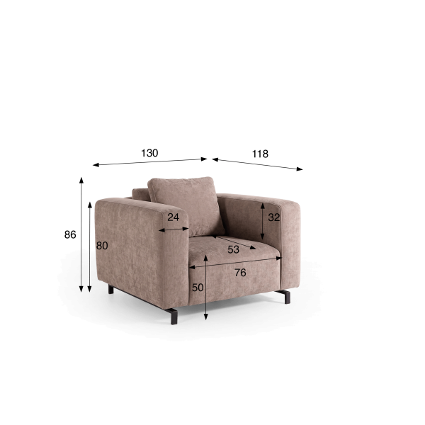 Fauteuil in stof – Miro