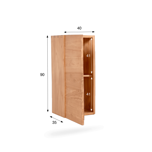Badkamerkolomkast van massief hout H90 cm - Trinity
