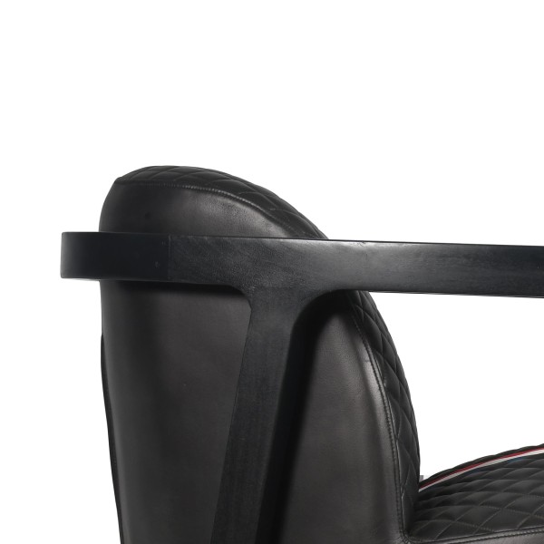 Clubfauteuil in echt leer - Racing design