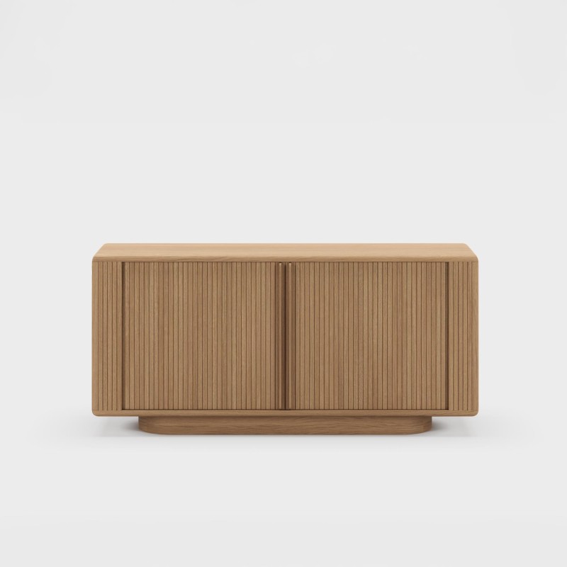 Design dressoir van natuurlijk eikenhout met schuifdeuren 180 cm - Kael