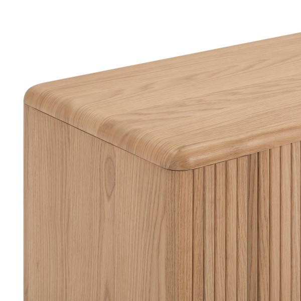Design tv-meubel van eikenhout met schuifdeuren 200 cm - Kael