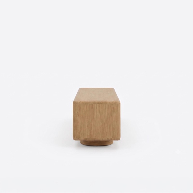 Design tv-meubel van eikenhout met schuifdeuren 200 cm - Kael