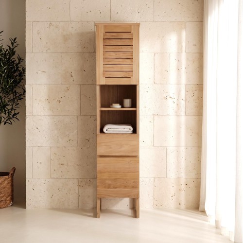 Kolomkast voor de badkamer van massief hout - Mentari