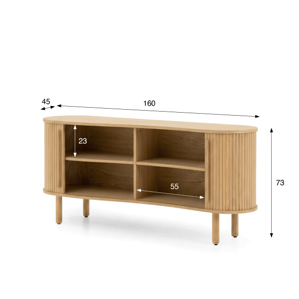 Modern dressoir van eikenhout 160 cm - Noji