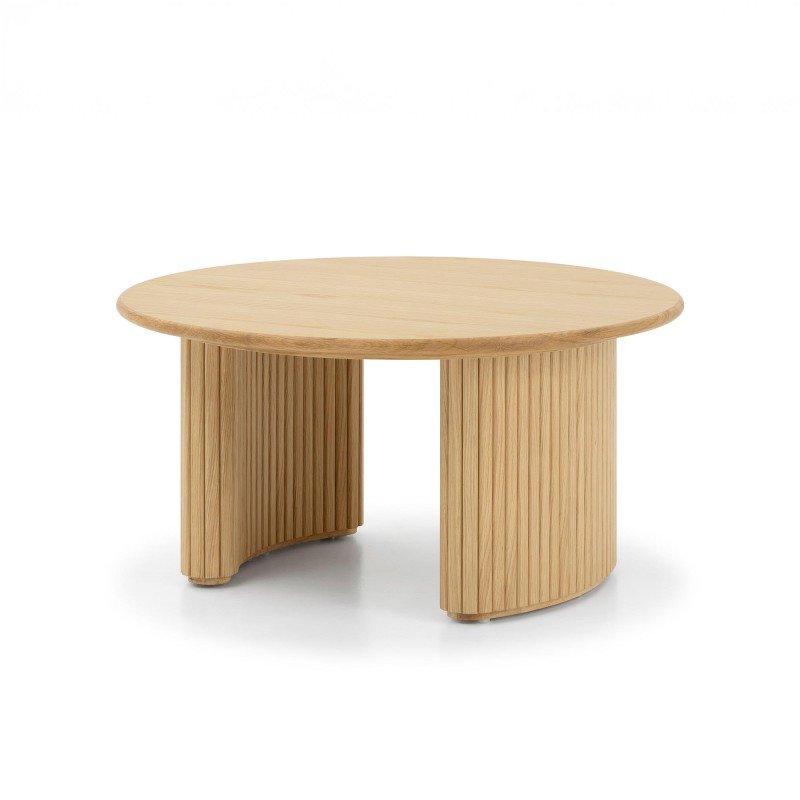 Ronde salontafel van eikenhout - Noji