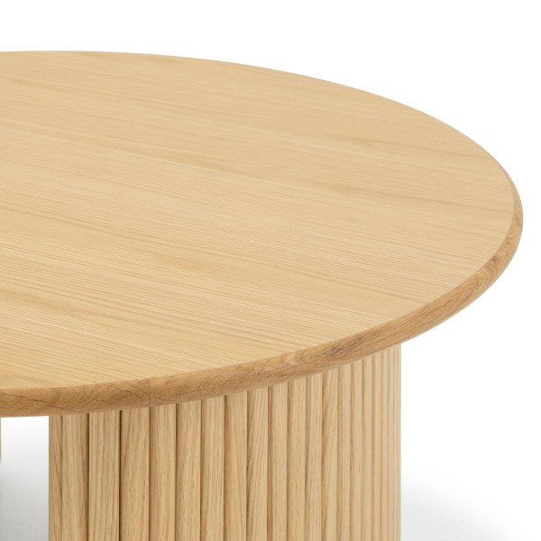 Ronde salontafel van eikenhout - Noji