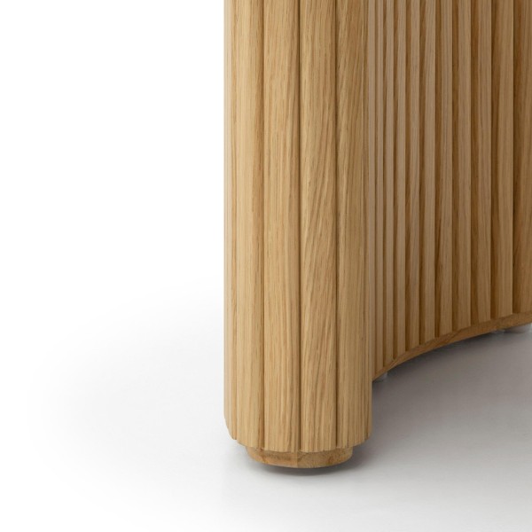 Ronde salontafel van eikenhout - Noji