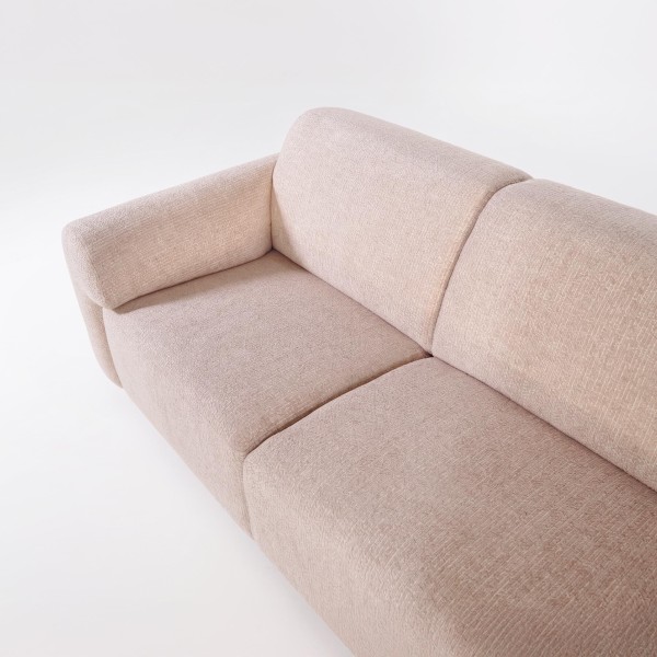 Hoekzetel 5-zits in stof met chaise longue rechts - Viana