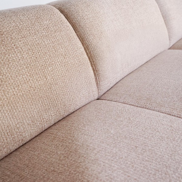 Hoekzetel 5-zits in stof met chaise longue rechts - Viana